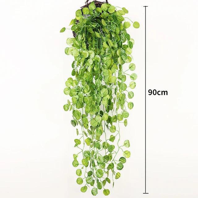 Planta artificial videira para usar como decoração em casa no sentido de trazer armonia e uma conexão ampla com a natureza.