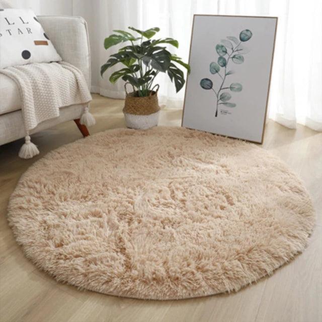 Tapete redondo super macio para usar como decoração no quarto/sala.