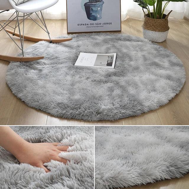 Tapete redondo super macio para usar como decoração no quarto/sala.