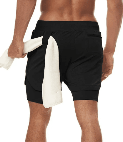 Shorts Quick Dry Camo Running para homens, esportes de ginástica, treino, fitness, jogging, calças curtas, verão, 2 em 1