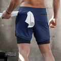 Shorts Quick Dry Camo Running para homens, esportes de ginástica, treino, fitness, jogging, calças curtas, verão, 2 em 1