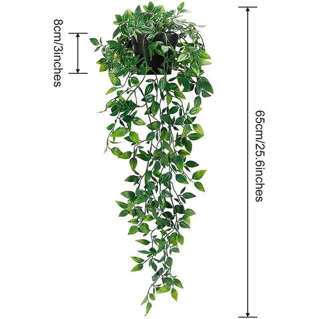 Planta artificial videira para usar como decoração em casa no sentido de trazer armonia e uma conexão ampla com a natureza.