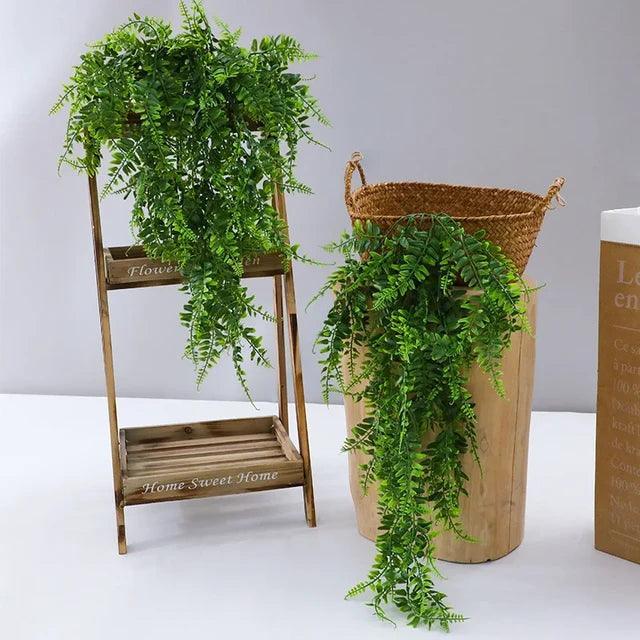 Planta artificial videira para usar como decoração em casa no sentido de trazer armonia e uma conexão ampla com a natureza.