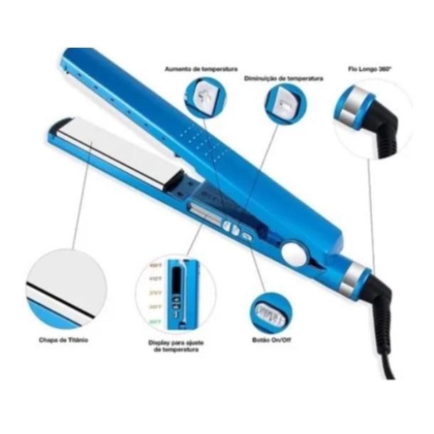 Chapinha de Cabelo Nano Titanium 450° Graus Original Cabelos Impecáveis a cDomine Seu Visual com a Chapinha Feminina de Alta